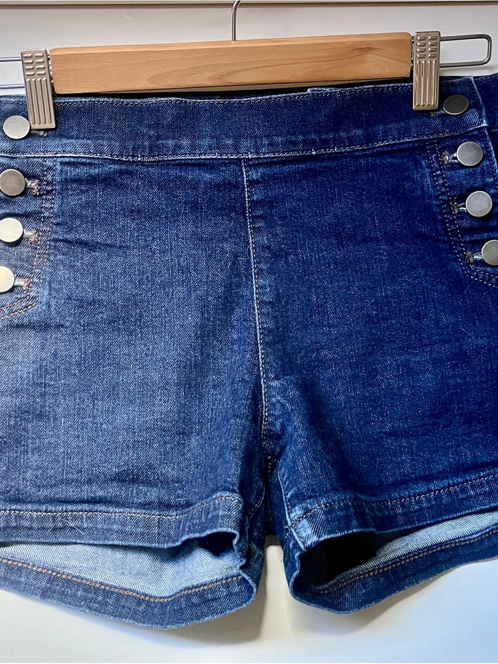 Loft Dark Blue Denim Women’s High-Waist Shorts-size 6